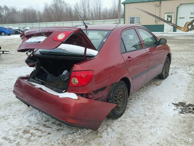 1NXBR32E78Z977712 - 2008 TOYOTA COROLLA CE RED photo 4