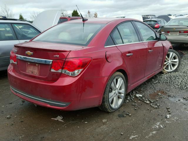 1G1PG5SB6D7147676 - 2013 CHEVROLET CRUZE LTZ RED photo 4