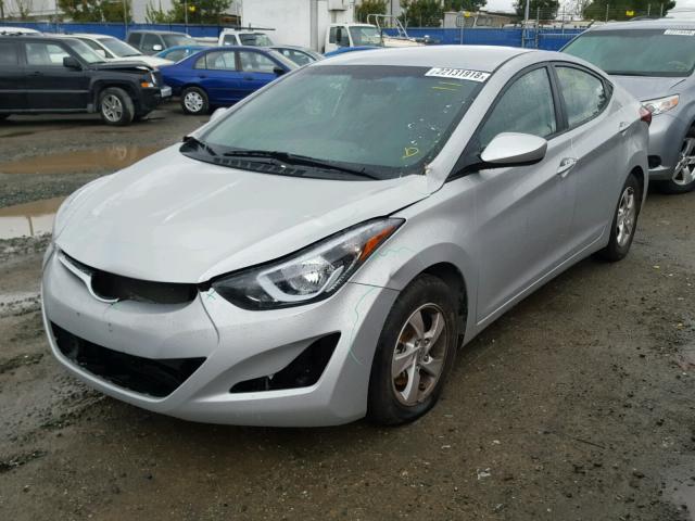 5NPDH4AE6FH615787 - 2015 HYUNDAI ELANTRA SE GRAY photo 2