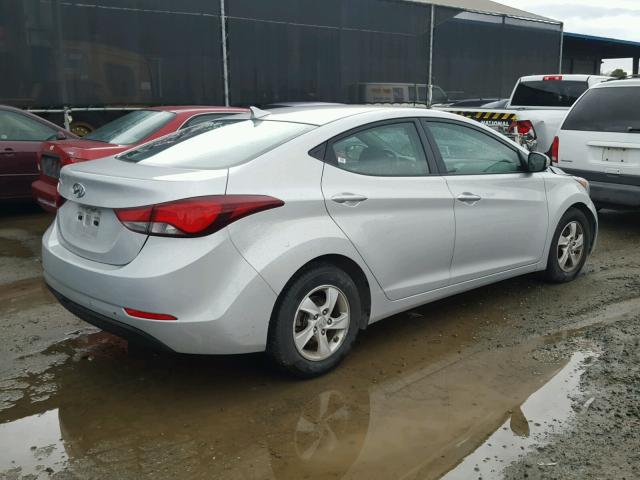 5NPDH4AE6FH615787 - 2015 HYUNDAI ELANTRA SE GRAY photo 4