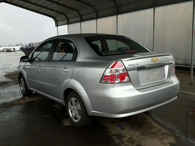 KL1TD5DE7BB152232 - 2011 CHEVROLET AVEO LS SILVER photo 3