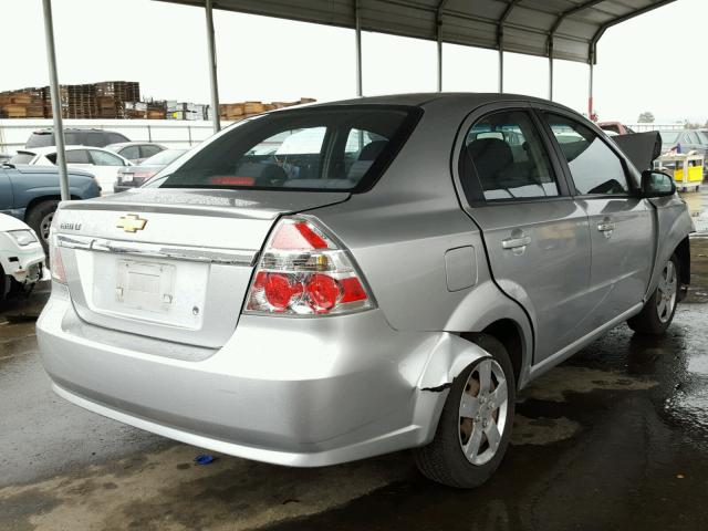 KL1TD5DE7BB152232 - 2011 CHEVROLET AVEO LS SILVER photo 4