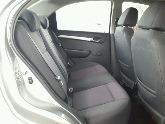 KL1TD5DE7BB152232 - 2011 CHEVROLET AVEO LS SILVER photo 6