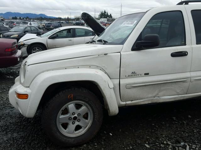 1J4GL58K72W147581 - 2002 JEEP LIBERTY LI WHITE photo 9