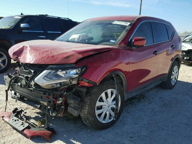 JN8AT2MT7HW384710 - 2017 NISSAN ROGUE S RED photo 2