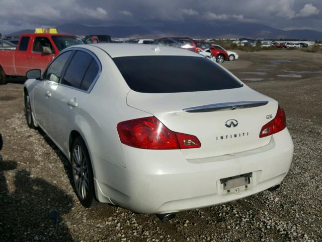 JNKBV61E58M205890 - 2008 INFINITI G35 WHITE photo 3