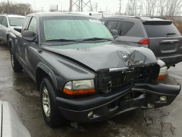 1D7GL32K04S591632 - 2004 DODGE DAKOTA SPO GRAY photo 1