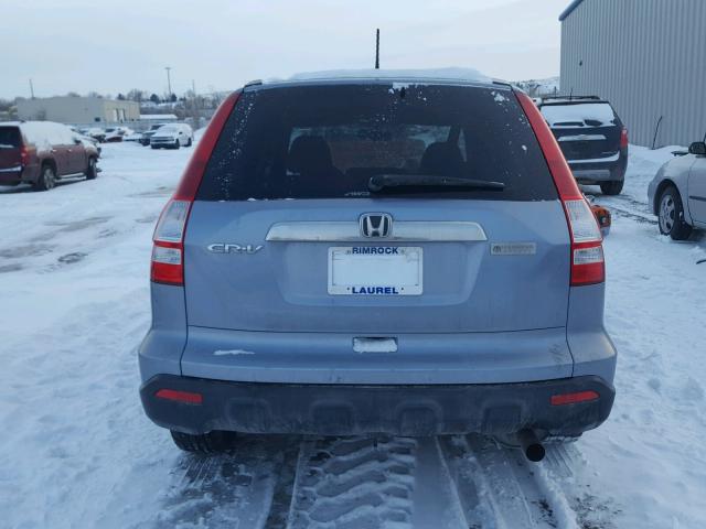 JHLRE48757C088623 - 2007 HONDA CR-V EXL BLUE photo 9