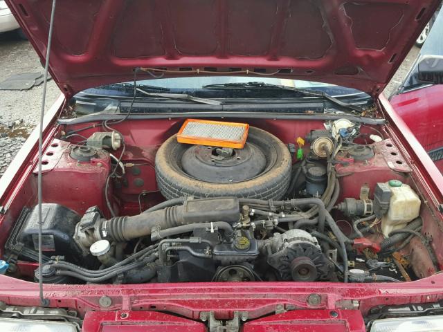 JF2AN52BXLD411177 - 1990 SUBARU LOYALE RED photo 7