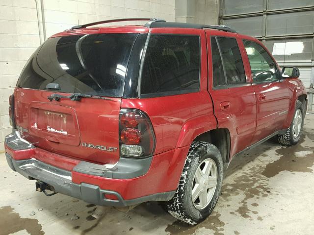 1GNDT13S632414184 - 2003 CHEVROLET TRAILBLAZE RED photo 4