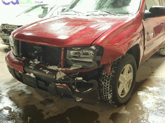 1GNDT13S632414184 - 2003 CHEVROLET TRAILBLAZE RED photo 9