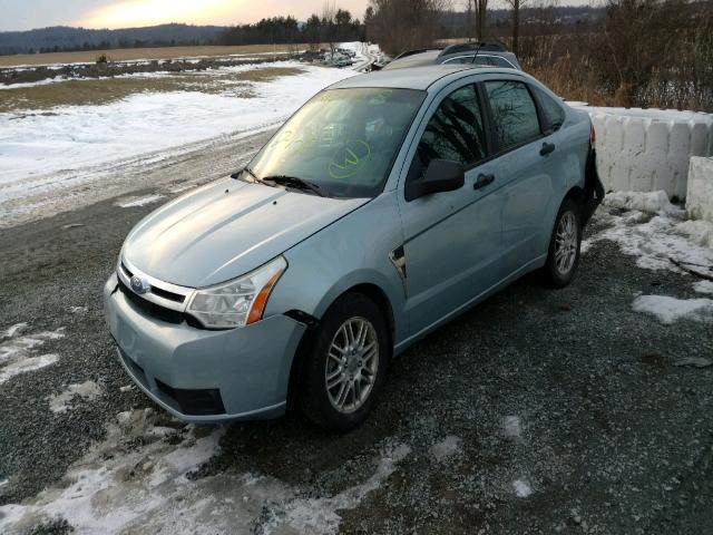 1FAHP35N18W161590 - 2008 FORD FOCUS SE BLUE photo 2