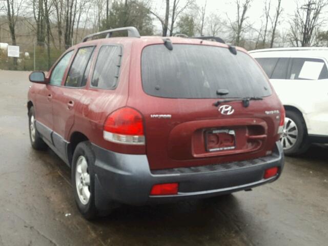 KM8SC13D55U955912 - 2005 HYUNDAI SANTA FE G RED photo 3