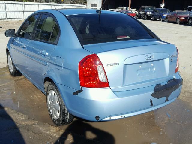 KMHCN4AC0AU421382 - 2010 HYUNDAI ACCENT GLS BLUE photo 3