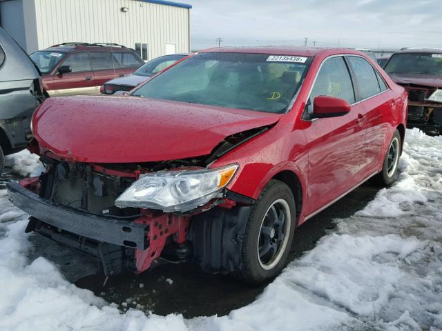 4T4BF1FK7ER353200 - 2014 TOYOTA CAMRY L RED photo 2