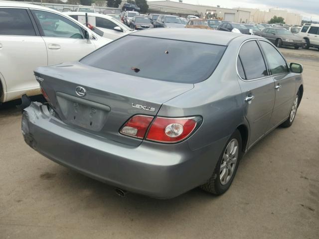 JTHBA30G445020201 - 2004 LEXUS ES 330 GRAY photo 4