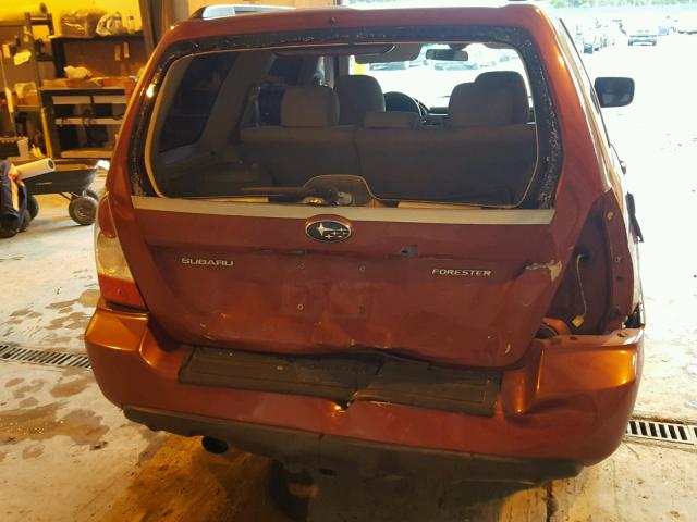 JF1SG65626G744516 - 2006 SUBARU FORESTER 2 MAROON photo 9