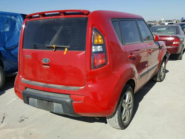 KNDJT2A29B7283452 - 2011 KIA SOUL + RED photo 4