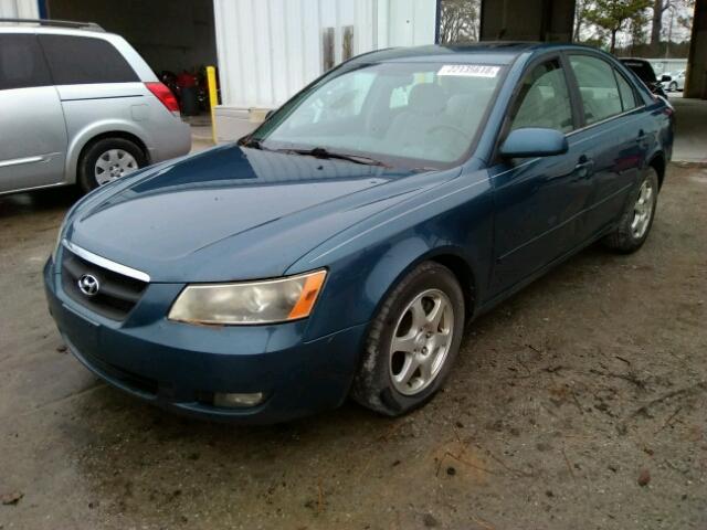 5NPEU46FX6H122972 - 2006 HYUNDAI SONATA GLS BLUE photo 2