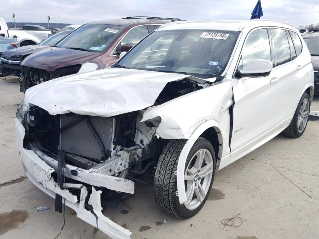 5UXWX9C50E0D18324 - 2014 BMW X3 XDRIVE2 WHITE photo 2