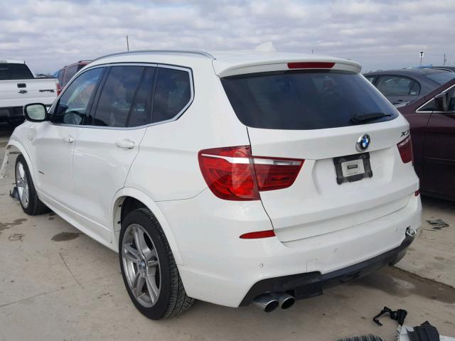 5UXWX9C50E0D18324 - 2014 BMW X3 XDRIVE2 WHITE photo 3