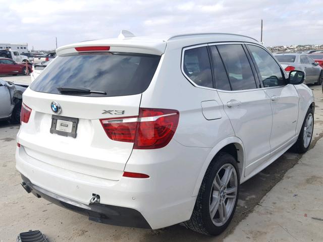 5UXWX9C50E0D18324 - 2014 BMW X3 XDRIVE2 WHITE photo 4