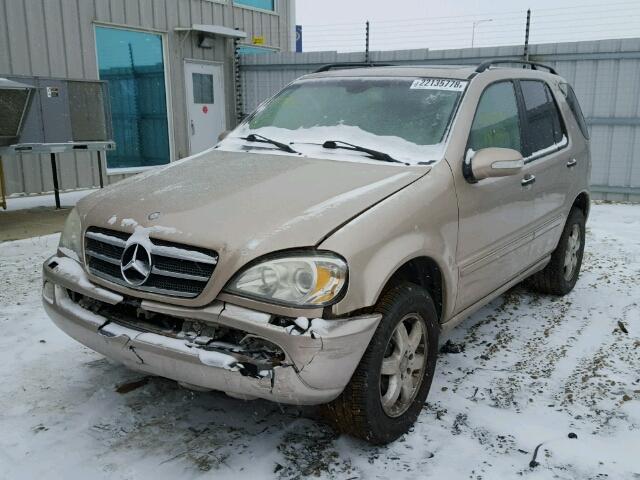 4JGAB75E02A302148 - 2002 MERCEDES-BENZ ML 500 BEIGE photo 2