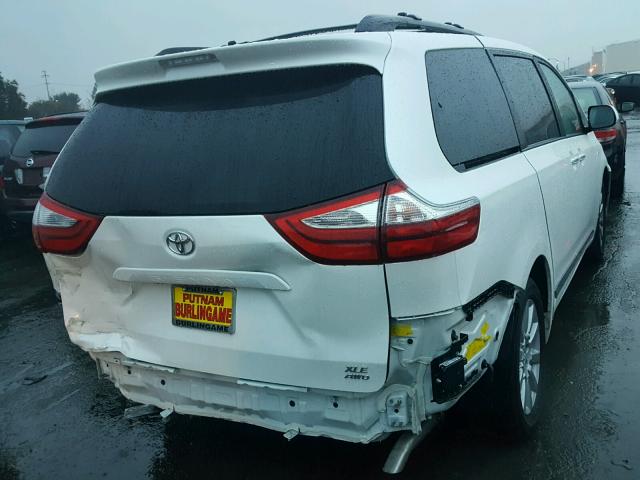 5TDDZ3DC6HS182843 - 2017 TOYOTA SIENNA XLE WHITE photo 4