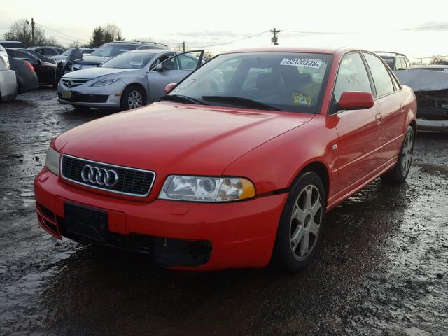 WAUDD68D7YA144406 - 2000 AUDI S4 2.7 QUA RED photo 2