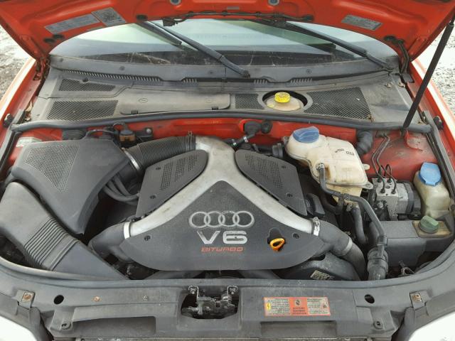 WAUDD68D7YA144406 - 2000 AUDI S4 2.7 QUA RED photo 7