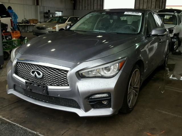 JN1BV7AP0EM679544 - 2014 INFINITI Q50 BASE CHARCOAL photo 2