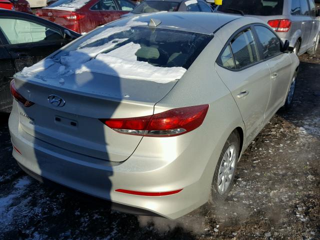 5NPD74LF4HH127417 - 2017 HYUNDAI ELANTRA SE BEIGE photo 4