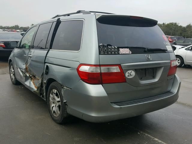 5FNRL384X5B126737 - 2005 HONDA ODYSSEY EX SILVER photo 3