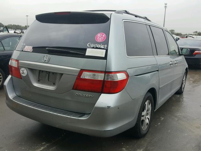 5FNRL384X5B126737 - 2005 HONDA ODYSSEY EX SILVER photo 4