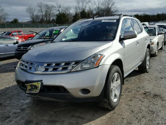 JN8AZ08W65W427646 - 2005 NISSAN MURANO SL SILVER photo 2