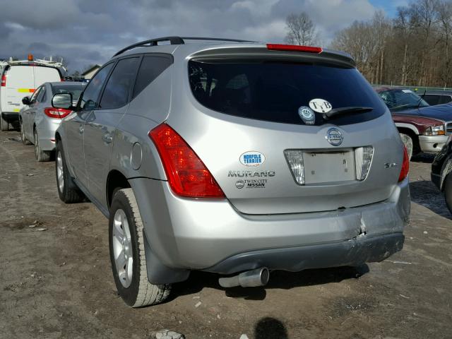 JN8AZ08W65W427646 - 2005 NISSAN MURANO SL SILVER photo 3