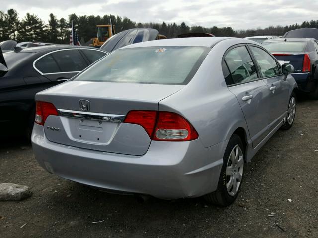 2HGFA16589H532798 - 2009 HONDA CIVIC LX SILVER photo 4