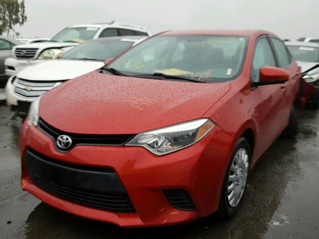 5YFBURHE7EP116049 - 2014 TOYOTA COROLLA L RED photo 2