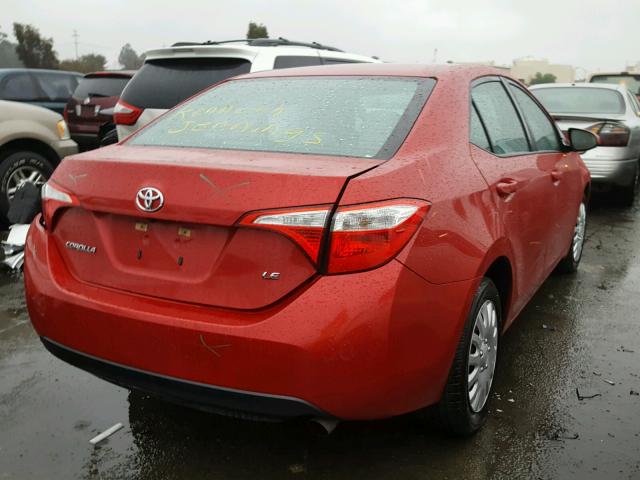 5YFBURHE7EP116049 - 2014 TOYOTA COROLLA L RED photo 4