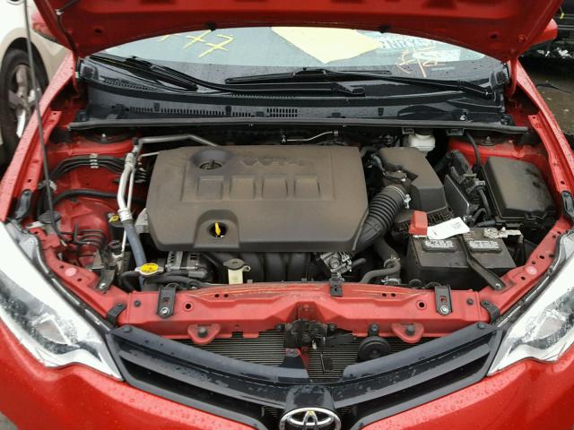 5YFBURHE7EP116049 - 2014 TOYOTA COROLLA L RED photo 7