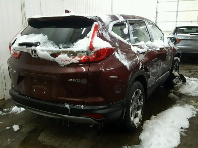 2HKRW2H83HH621601 - 2017 HONDA CR-V EXL RED photo 4