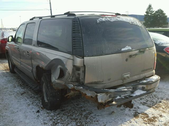 3GNFK16Z32G205771 - 2002 CHEVROLET SUBURBAN K BEIGE photo 3