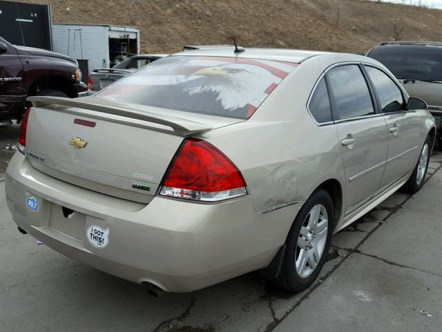 2G1WB5E32C1204675 - 2012 CHEVROLET IMPALA LT BEIGE photo 4