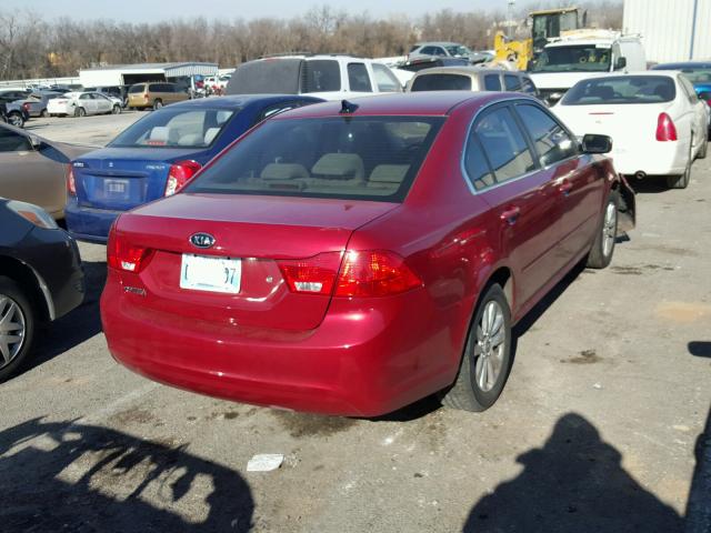 KNAGG4A89A5436823 - 2010 KIA OPTIMA LX MAROON photo 4