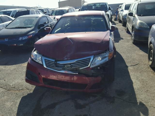 KNAGG4A89A5436823 - 2010 KIA OPTIMA LX MAROON photo 9