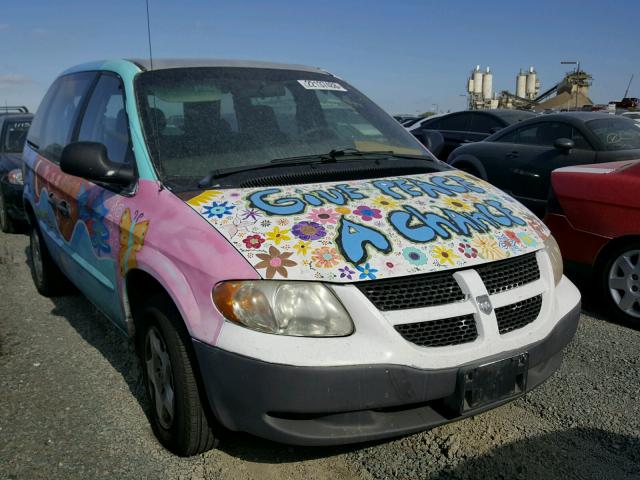 1B4GP25B52B552971 - 2002 DODGE CARAVAN SE BEIGE photo 1