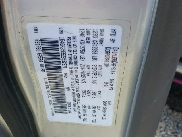 1B4GP25B52B552971 - 2002 DODGE CARAVAN SE BEIGE photo 10