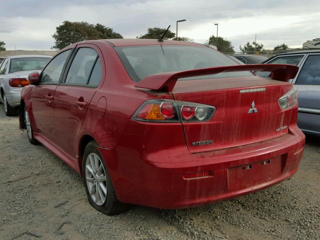 JA32U2FU0GU011018 - 2016 MITSUBISHI LANCER ES RED photo 3