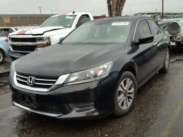 1HGCR2F33EA250108 - 2014 HONDA ACCORD LX BLACK photo 2