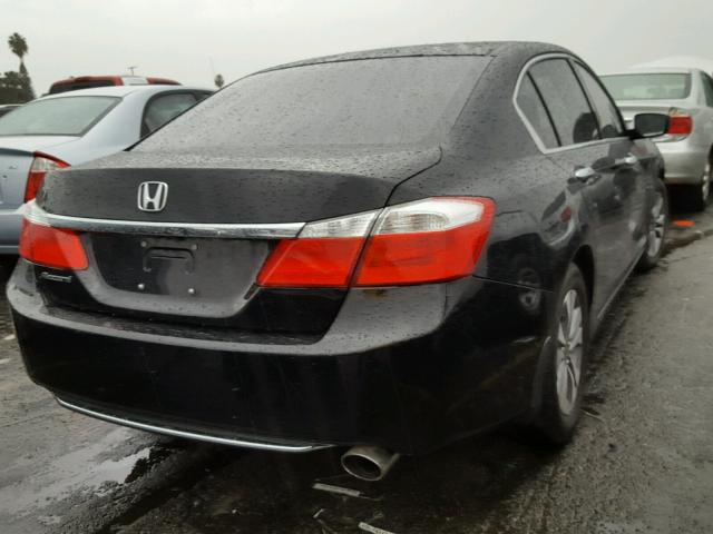 1HGCR2F33EA250108 - 2014 HONDA ACCORD LX BLACK photo 4